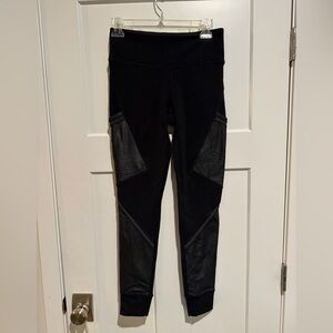 Athleta women’s wool and faux leather pant leggings